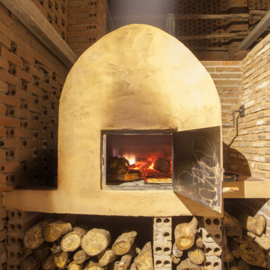 Horno barro cocina exterior Casa rural Extremadura Caceres Vera